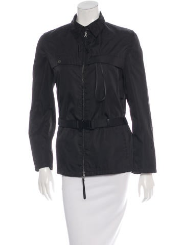 Prada Mesh-Trimmed Short Jacket