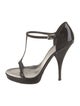 Prada Patent Leather T-Strap Sandals