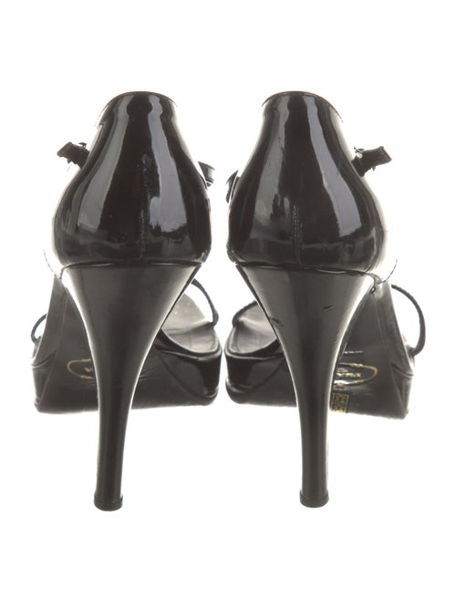 Prada Patent Leather T-Strap Sandals