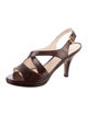 Prada Leather Slingback Sandals