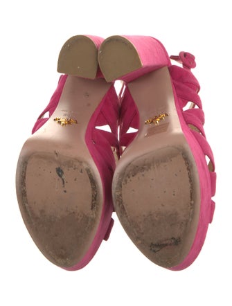 Prada Suede Slingback Sandals