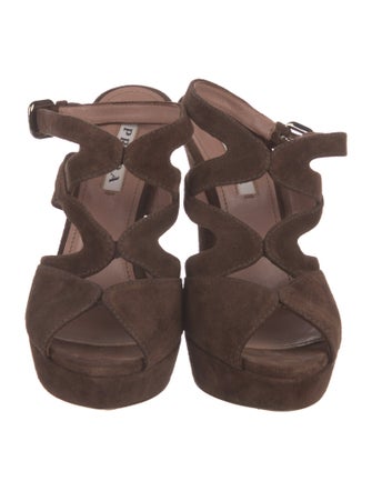 Prada Suede Slingback Sandals