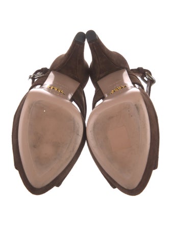 Prada Suede Slingback Sandals