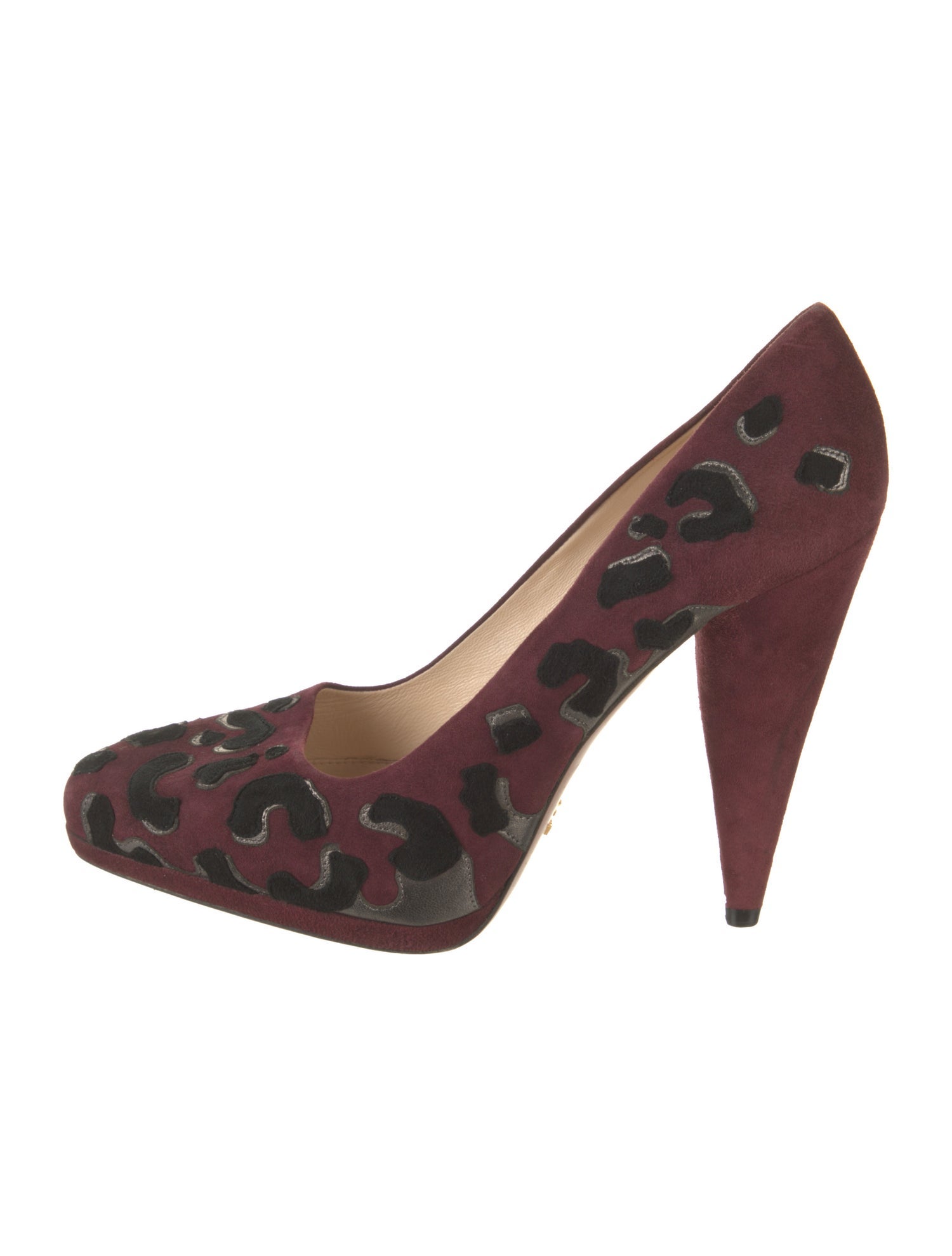 Prada Suede Printed Pumps