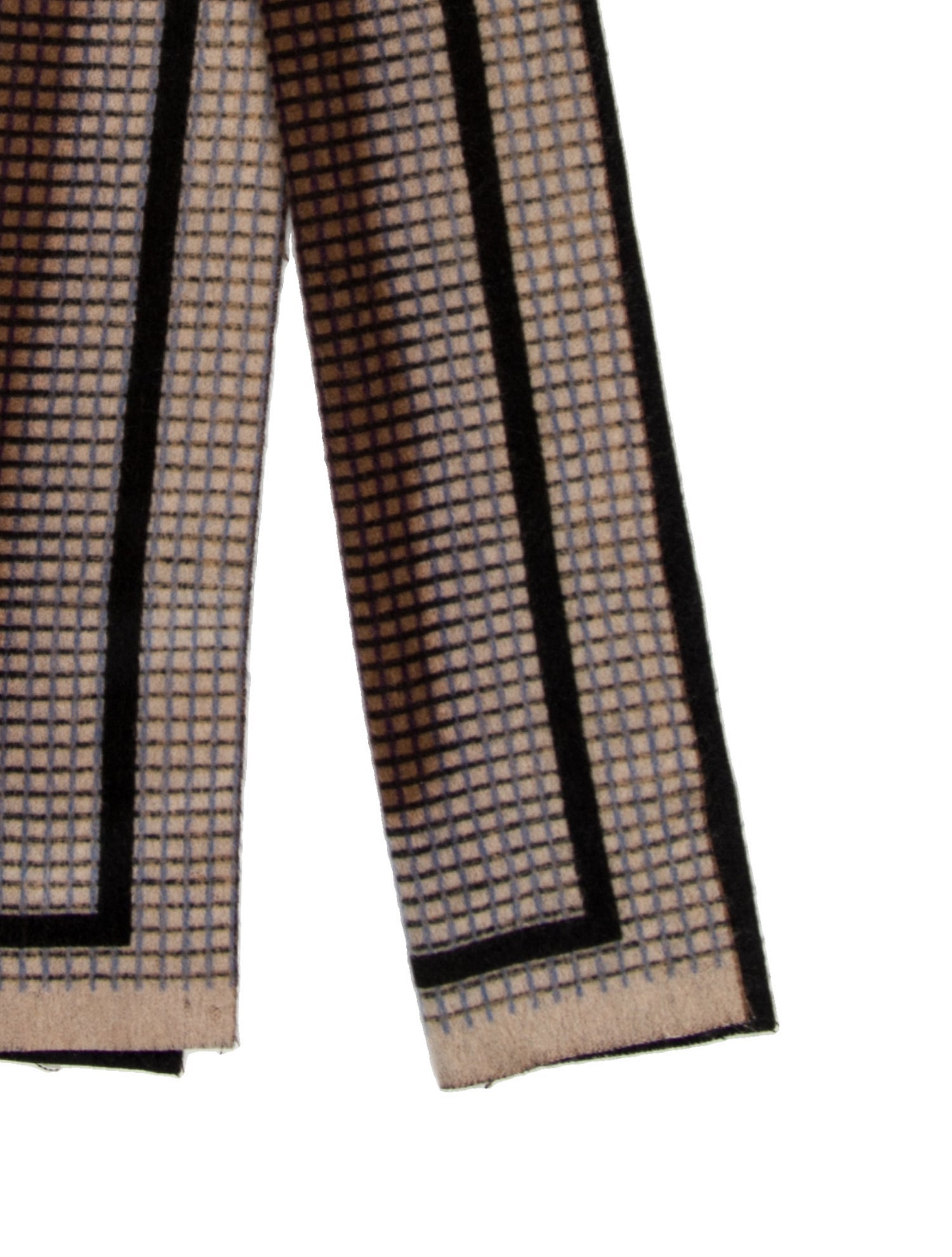 Prada Cashmere Plaid Print Scarf