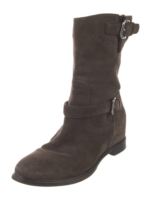 Prada Suede Moto Boots