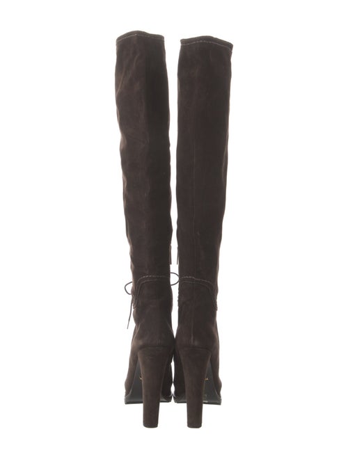 Prada Suede Lace-Up Boots