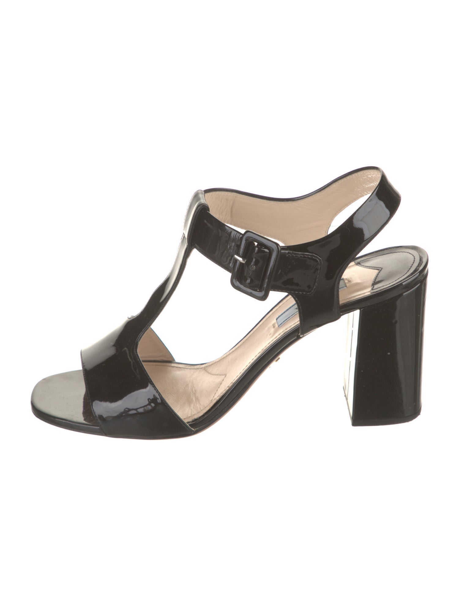 Prada Patent Leather T-Strap Pumps