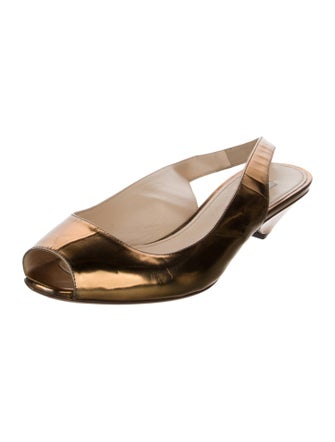 Prada Patent Leather Slingback Sandals