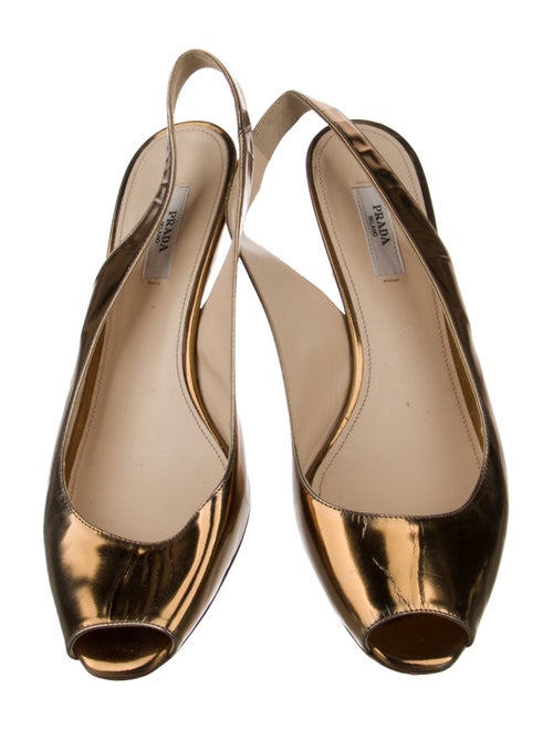 Prada Patent Leather Slingback Sandals