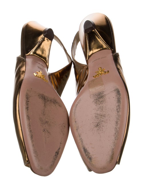 Prada Patent Leather Slingback Sandals