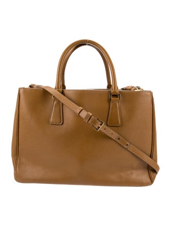 Prada Saffiano Lux Leather Galleria Double Zip Small