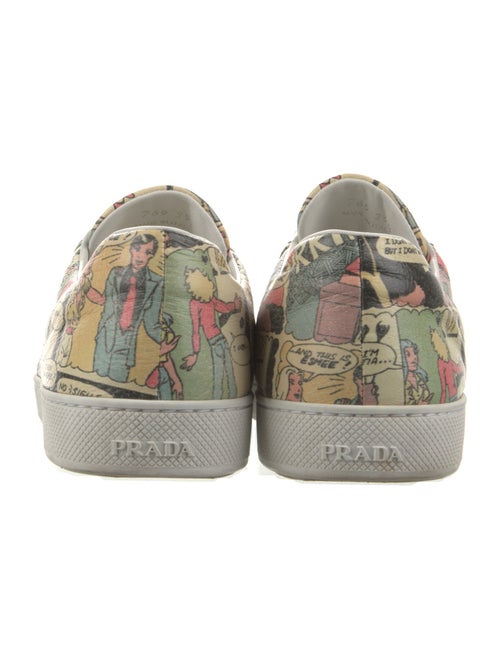 Prada Leather Printed Sneakers