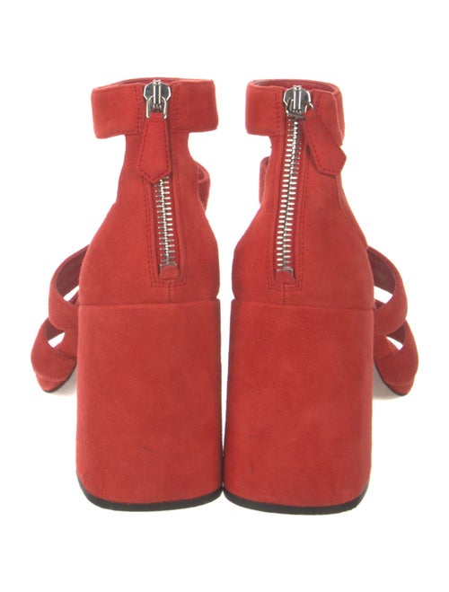 Prada Suede Cutout Accent Gladiator Sandals