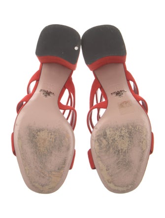 Prada Suede Cutout Accent Gladiator Sandals