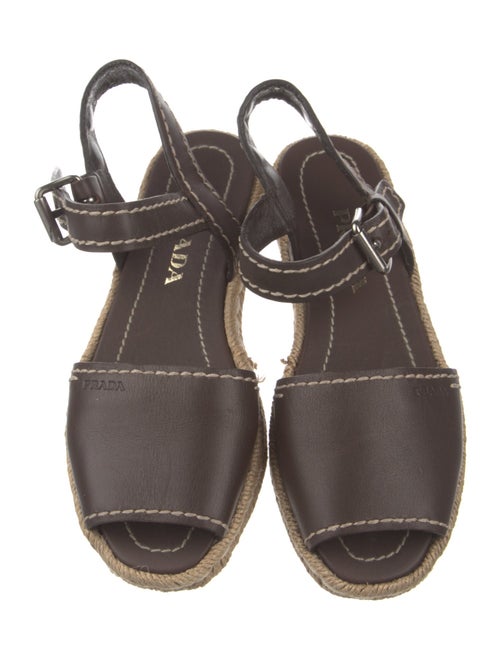Prada Leather Espadrilles