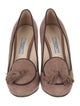 Prada Suede Tassel Accents Pumps