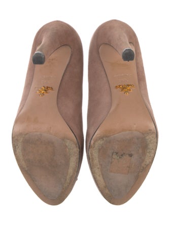 Prada Suede Tassel Accents Pumps