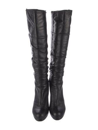 Prada Leather Slouch Boots