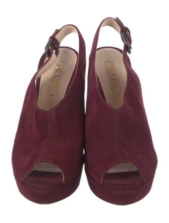 Prada Suede Slingback Pumps