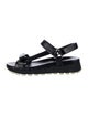 Prada Leather T-Strap Sandals