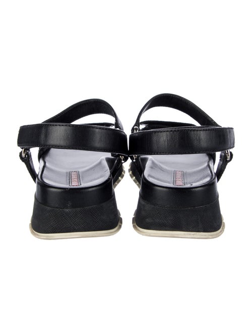 Prada Leather T-Strap Sandals