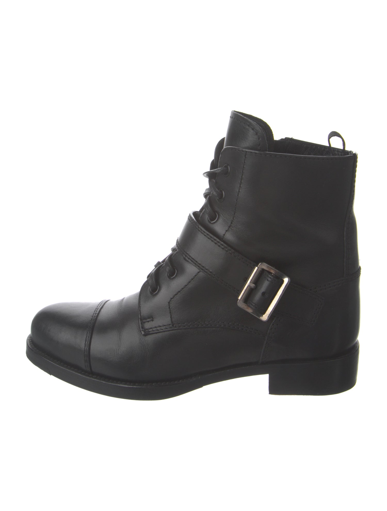 Prada Leather Combat Boots