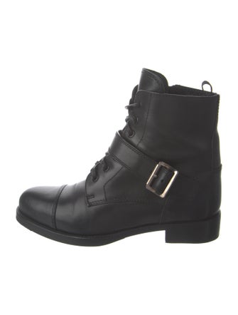 Prada Leather Combat Boots