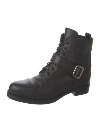 Prada Leather Combat Boots