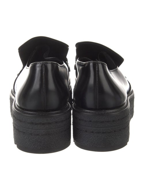 Prada Leather Chain-Link Accents Loafers