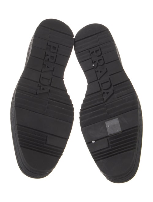 Prada Leather Chain-Link Accents Loafers
