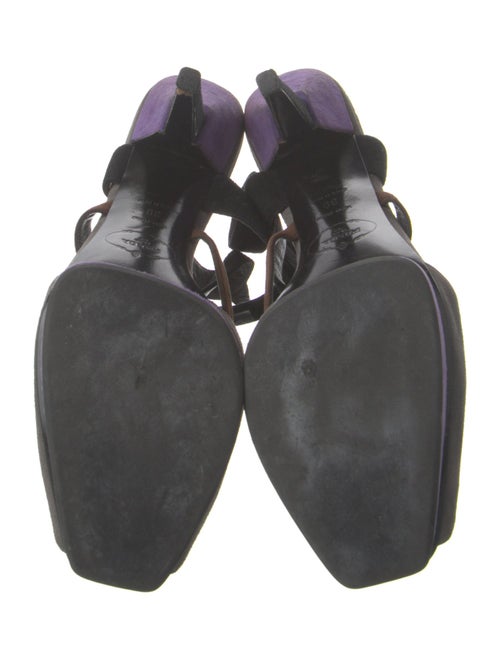 Prada Suede Cutout Accent Sandals