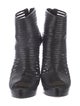 Prada Leather Mesh Accents Boots