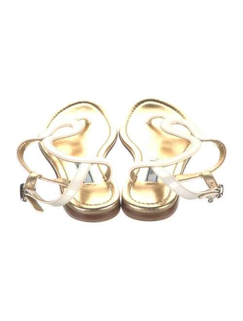 Prada Patent Leather T-Strap Sandals