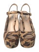 Prada Ponyhair Animal Print Slingback Sandals