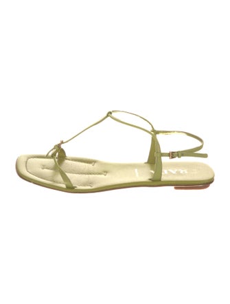 Prada Leather T-Strap Sandals