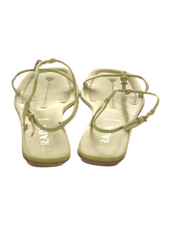 Prada Leather T-Strap Sandals