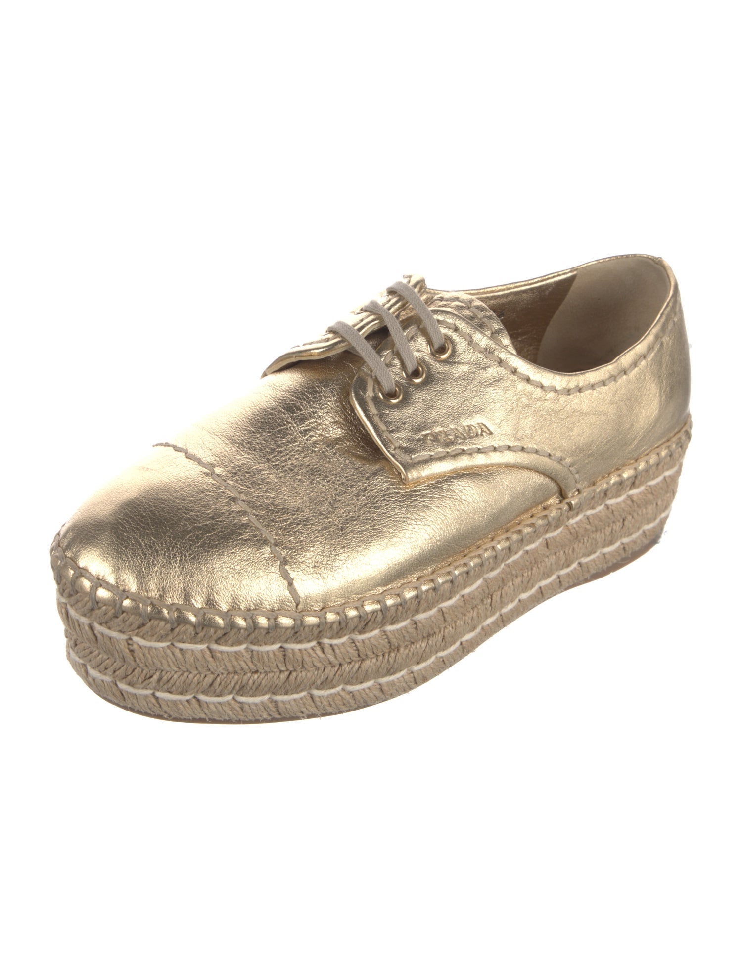 Prada Leather Espadrilles