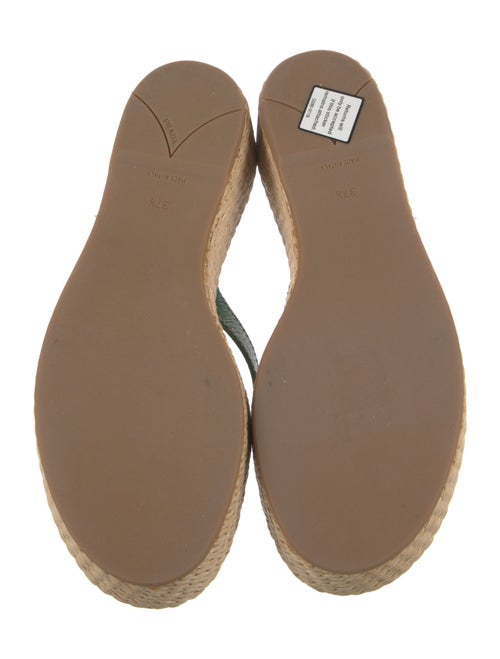 Prada Leather Studded Accents Espadrilles