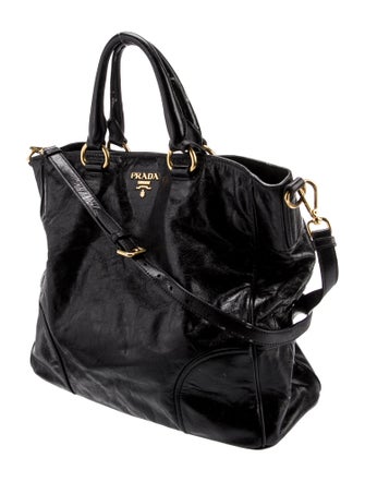 Prada Vitello Shine Leather Top Handle Bag