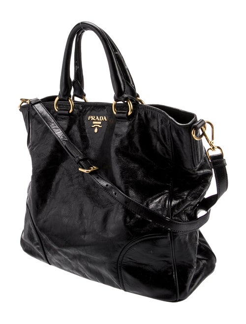 Prada Vitello Shine Leather Top Handle Bag