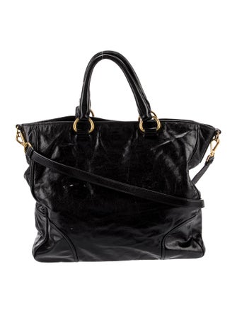Prada Vitello Shine Leather Top Handle Bag