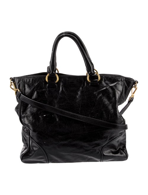Prada Vitello Shine Leather Top Handle Bag