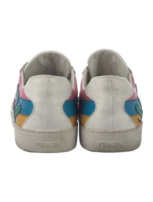 Prada Leather Printed Sneakers