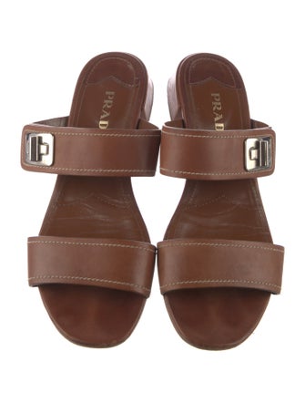Prada Leather Slides