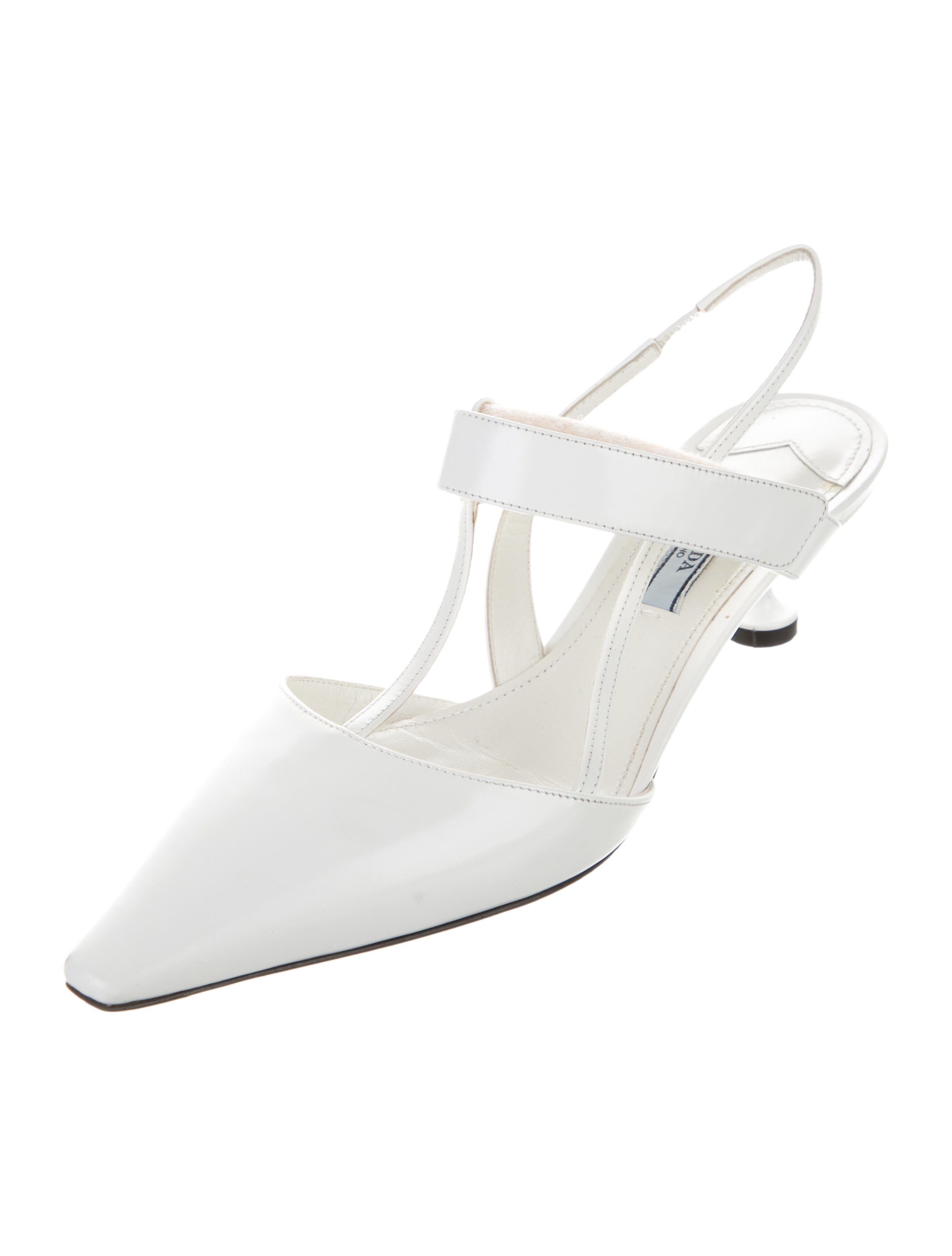 Prada Leather T-Strap Pumps