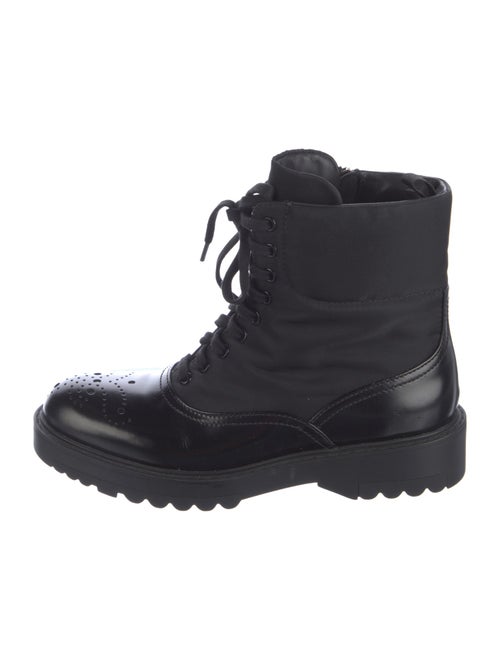 Prada Leather Combat Boots
