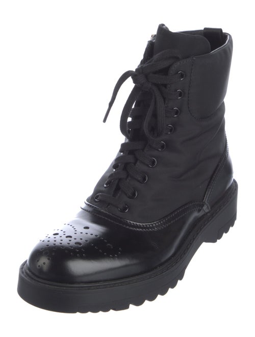 Prada Leather Combat Boots