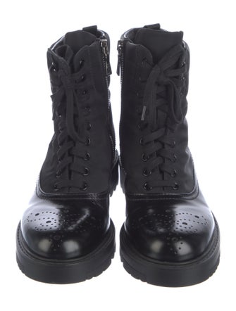 Prada Leather Combat Boots
