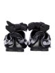 Prada Patent Leather Bow Accents Ballet Flats